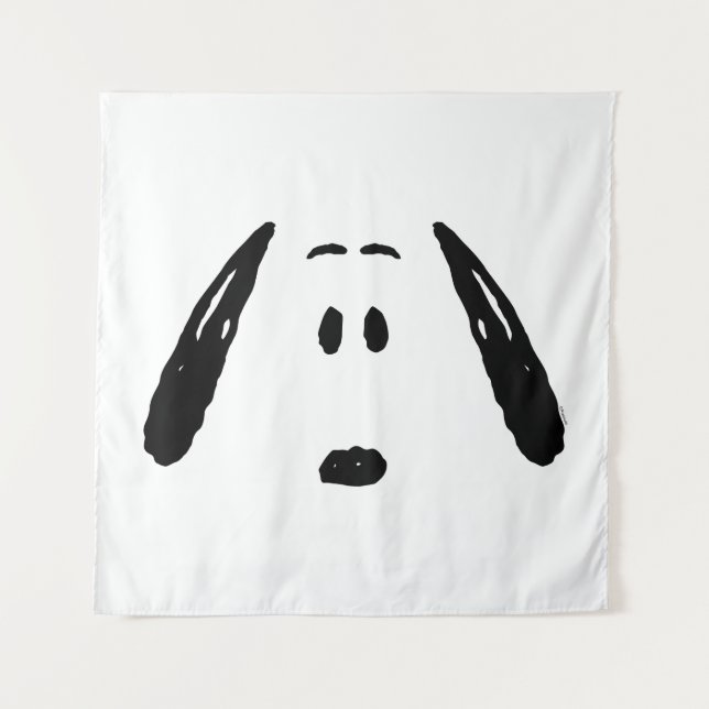 Erdnüsse | Snoopy Face Wandteppich (Vorderseite)