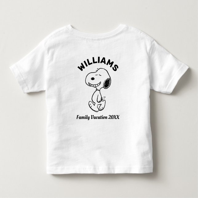 Erdnüsse | Snoopy Familienurlaub Kleinkind T-shirt (Rückseite)