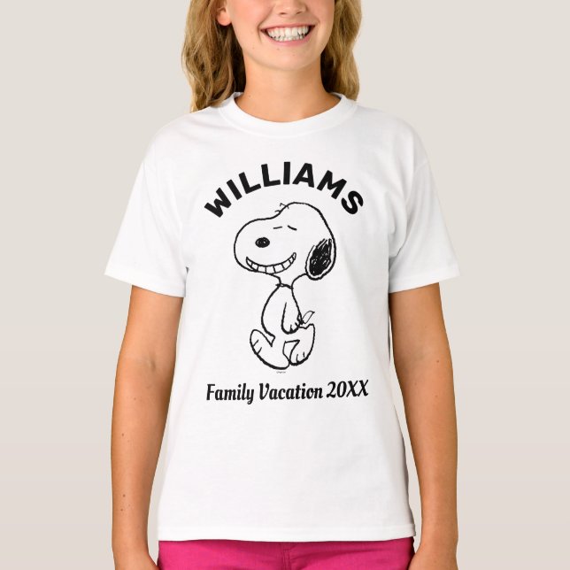 Erdnüsse | Snoopy Familienurlaub T-Shirt (Vorderseite)