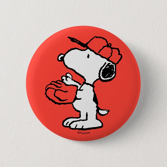 Erdnüsse | Snoopy Fang machen Button (Vorderseite)