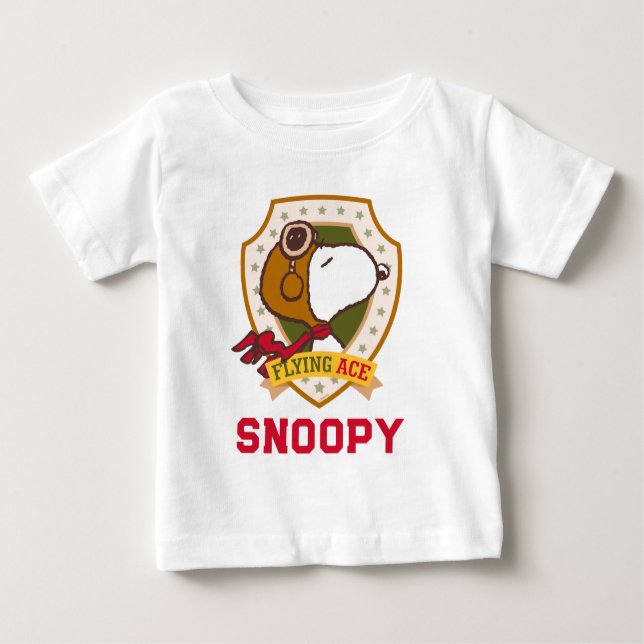Erdnüsse | Snoopy Flying Ace-Abzeichen Baby T-shirt (Vorderseite)