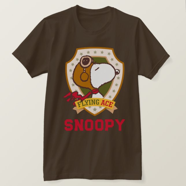 Erdnüsse | Snoopy Flying Ace-Abzeichen T-Shirt (Design vorne)