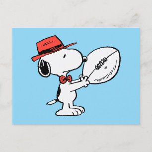 Erdnüsse   Snoopy Football Coach Postkarte