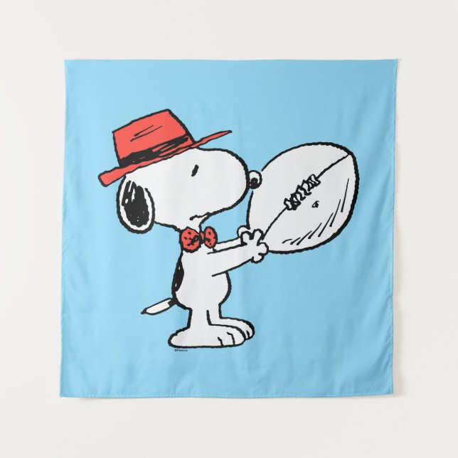 Erdnüsse | Snoopy Football Coach Wandteppich (Vorderseite)