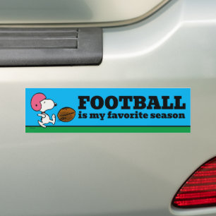 Erdnüsse   Snoopy Football Kicker Autoaufkleber
