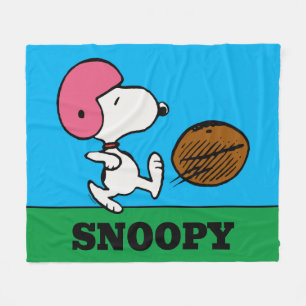 Erdnüsse   Snoopy Football Kicker Fleecedecke