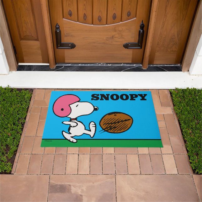 Erdnüsse | Snoopy Football Kicker Fußmatte (Außenbereich)