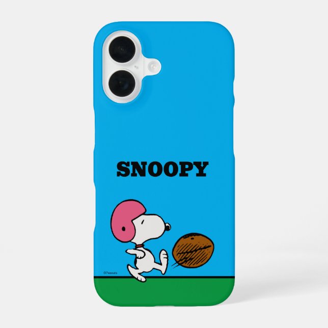 Erdnüsse | Snoopy Football Kicker iPhone 16 Hülle (Rückseite)