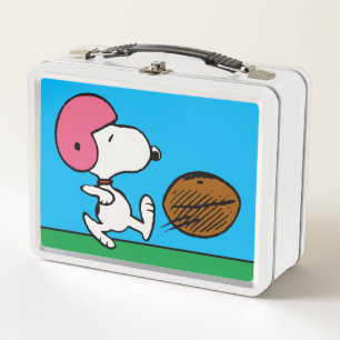 Erdnüsse   Snoopy Football Kicker Metall Brotdose