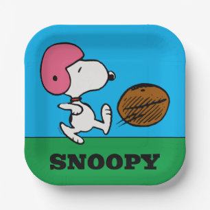 Erdnüsse   Snoopy Football Kicker Pappteller