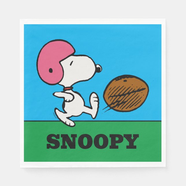 Erdnüsse | Snoopy Football Kicker Serviette (Vorderseite)