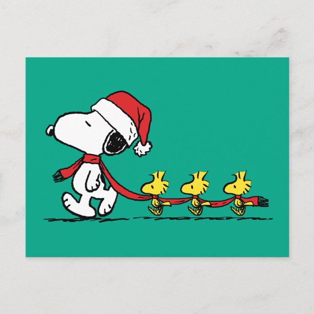 Erdnüsse | Snoopy & Friends Winter Scarf Postkarte (Vorderseite)