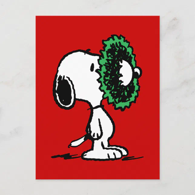 Erdnüsse, Snoopy für Feiertage Postkarte