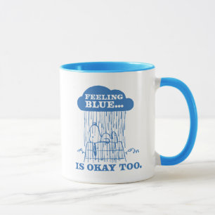 Erdnüsse   Snoopy Gefühl Blau ist auch in Ordnung Tasse