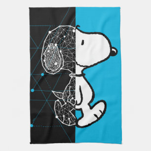 Erdnüsse   Snoopy Geometric Design Geschirrtuch