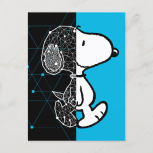 Erdnüsse   Snoopy Geometric Design Postkarte