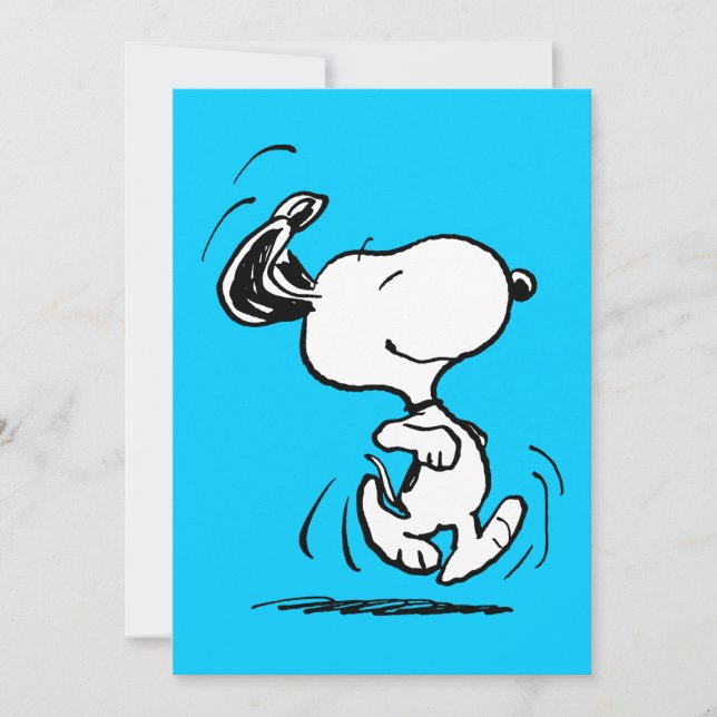 Erdnüsse | Snoopy Glückstanz Karte (Vorderseite)