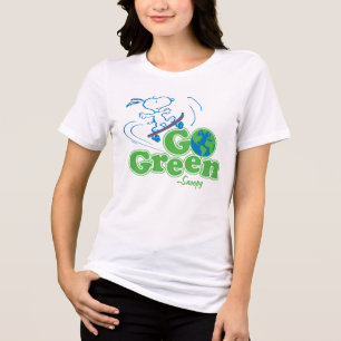 Erdnüsse   Snoopy Go Green Skate Board Tri-Blend Shirt