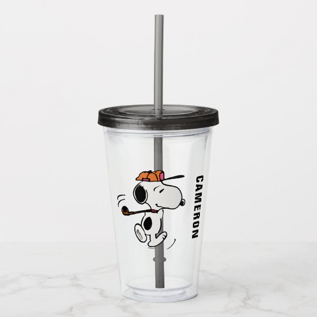 Erdnüsse | Snoopy Golf Swing Acryltrinkbecher (Vorderseite)