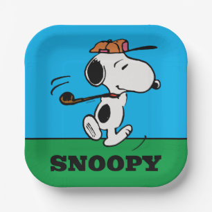 Erdnüsse   Snoopy Golf Swing Pappteller