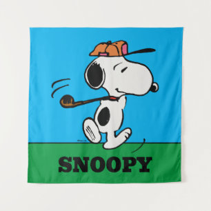 Erdnüsse   Snoopy Golf Swing Wandteppich