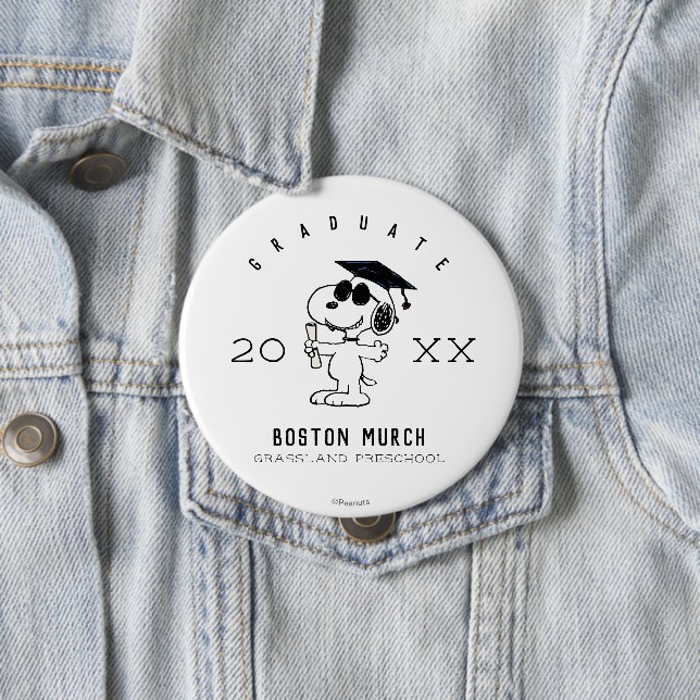 Erdnüsse | Snoopy Graduate Button (Beispiel)
