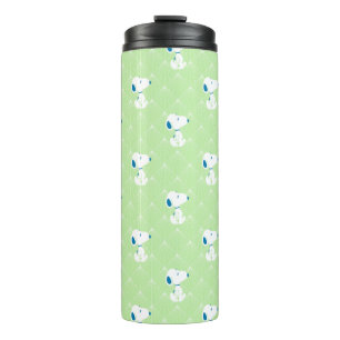 Erdnüsse   Snoopy Green Deco Dreams Muster Thermosbecher
