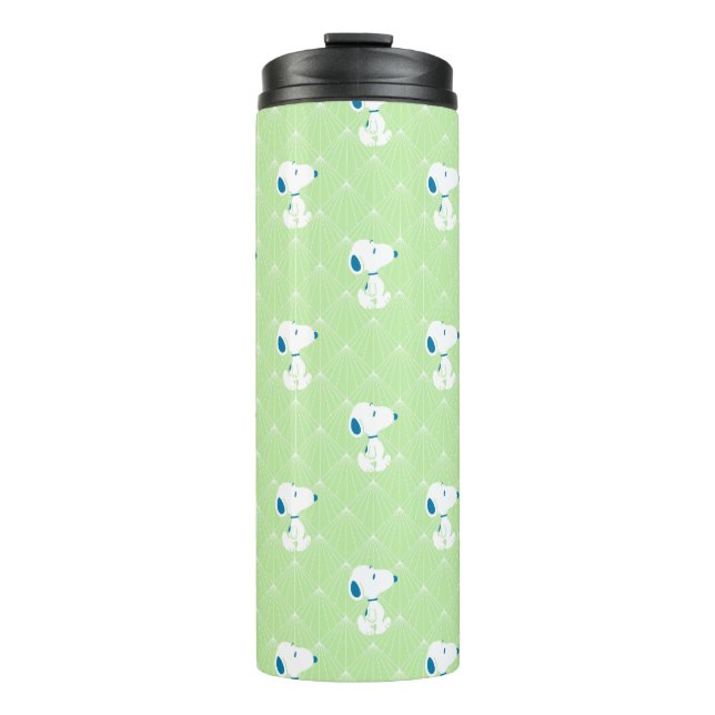 Erdnüsse | Snoopy Green Deco Dreams Muster Thermosbecher (Vorderseite)