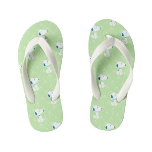 Erdnüsse Snoopy Green Deko Dreams Pattern Kinderbadesandalen