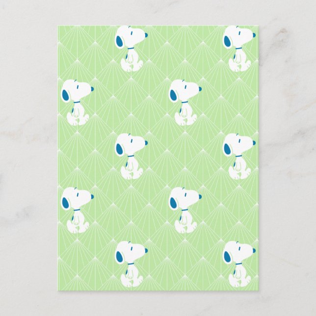 Erdnüsse | Snoopy Green Deko Dreams Pattern Postkarte (Vorderseite)