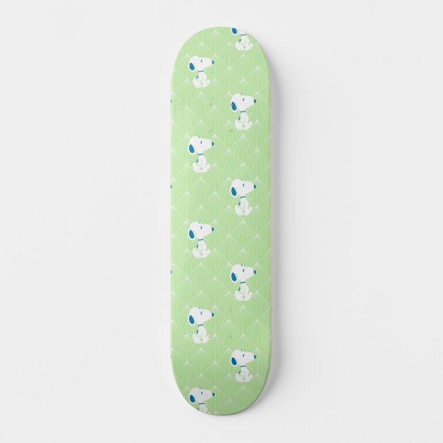 Erdnüsse | Snoopy Green Deko Dreams Pattern Skateboard (Vorderseite)