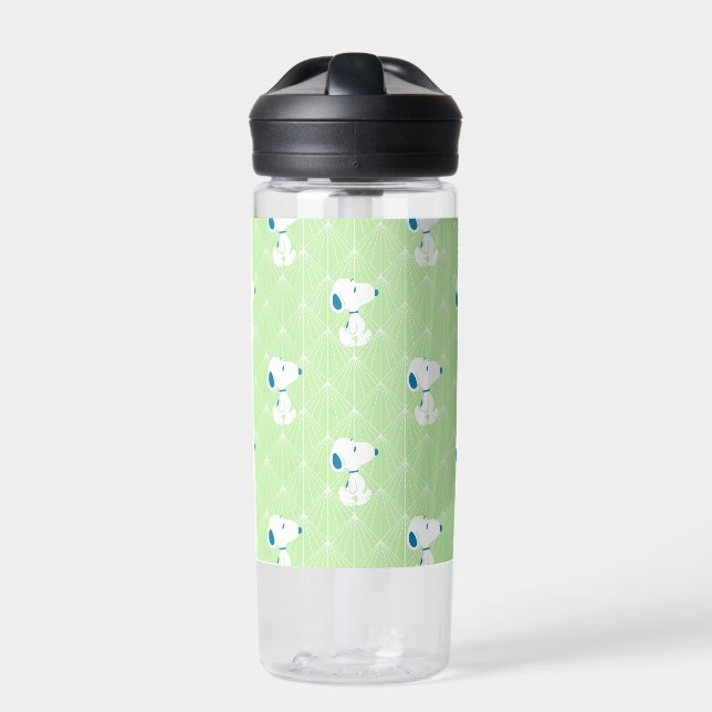 Erdnüsse | Snoopy Green Deko Dreams Pattern Trinkflasche (Vorderseite)