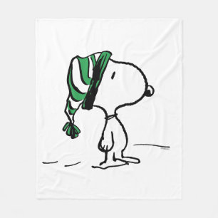 Erdnüsse Snoopy Green Snow Cap Fleecedecke