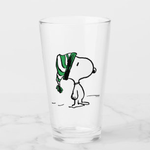 Erdnüsse   Snoopy Green Snow Cap Glas