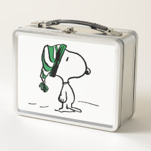 Erdnüsse   Snoopy Green Snow Cap Metall Brotdose