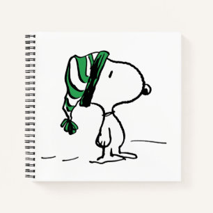 Erdnüsse   Snoopy Green Snow Cap Notizbuch