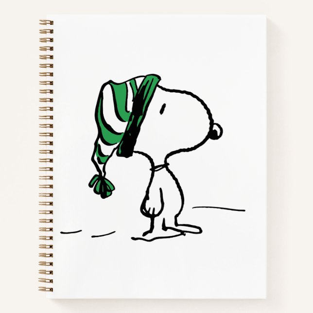 Erdnüsse | Snoopy Green Snow Cap Notizbuch (Vorderseite)