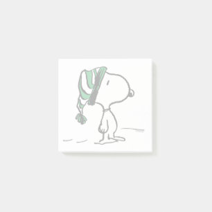 Erdnüsse   Snoopy Green Snow Cap Post-it Klebezettel