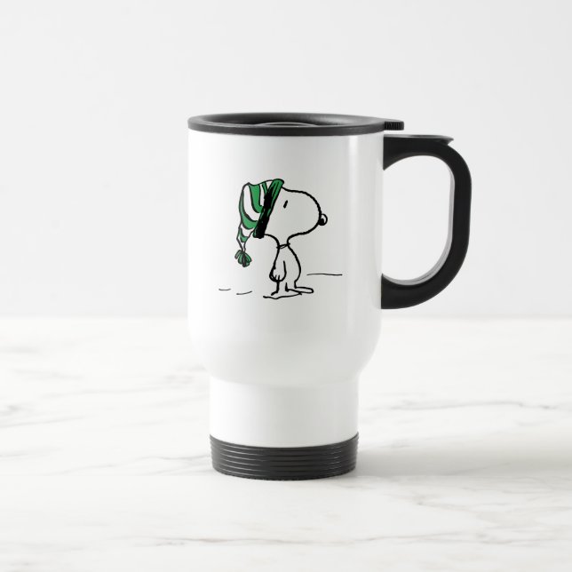 Erdnüsse | Snoopy Green Snow Cap Reisebecher (Rechts)