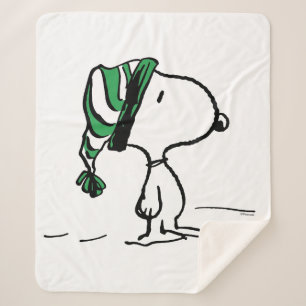Erdnüsse   Snoopy Green Snow Cap Sherpadecke