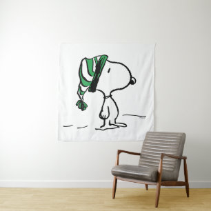 Erdnüsse Snoopy Green Snow Cap Wandteppich