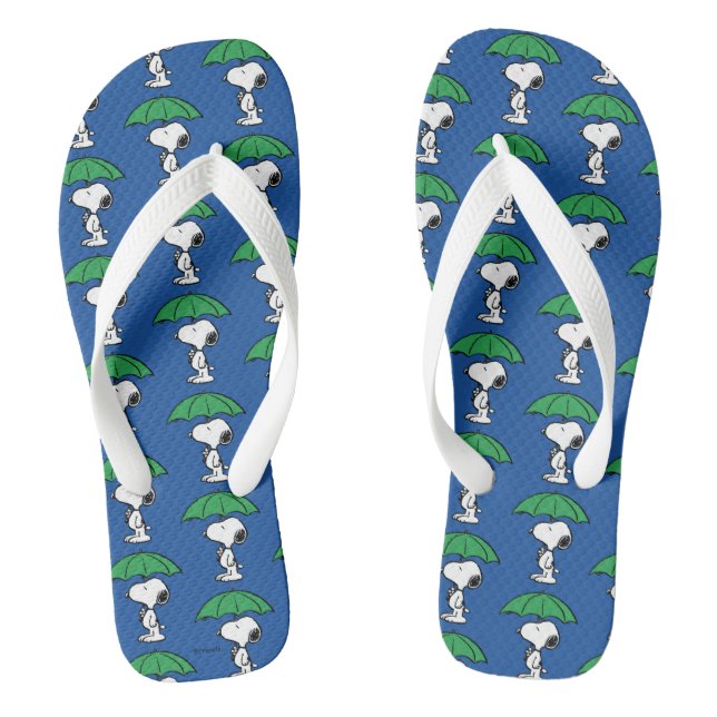 Erdnüsse | Snoopy Green Umbrella Flip Flops (Fußbett)