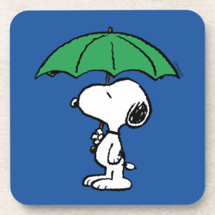Erdnüsse   Snoopy Green Umbrella Getränkeuntersetzer