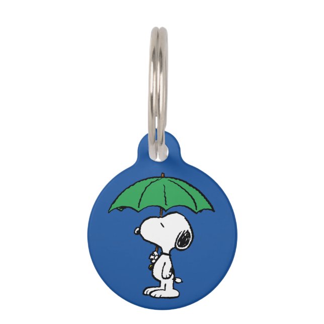 Erdnüsse | Snoopy Green Umbrella Haustiermarke (Vorderseite)