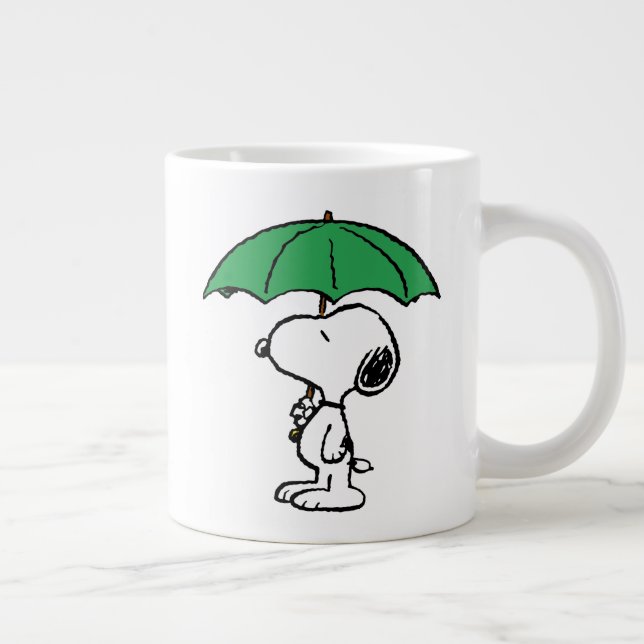Erdnüsse | Snoopy Green Umbrella Jumbo-Tasse (Rechts)
