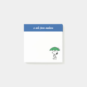 Erdnüsse   Snoopy Green Umbrella Post-it Klebezettel