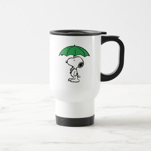 Erdnüsse | Snoopy Green Umbrella Reisebecher (Rechts)