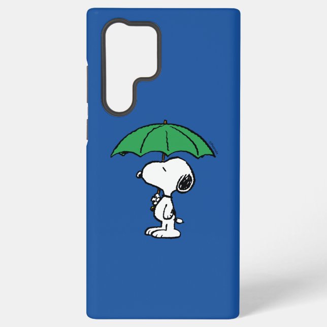 Erdnüsse | Snoopy Green Umbrella Samsung Galaxy Hülle (Rückseite)
