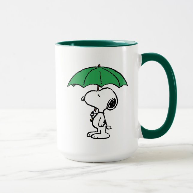 Erdnüsse | Snoopy Green Umbrella Tasse (Rechts)