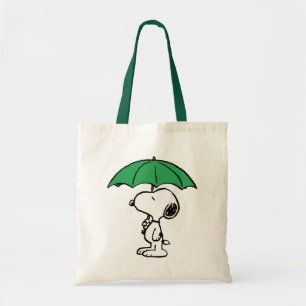 Erdnüsse   Snoopy Green Umbrella Tragetasche